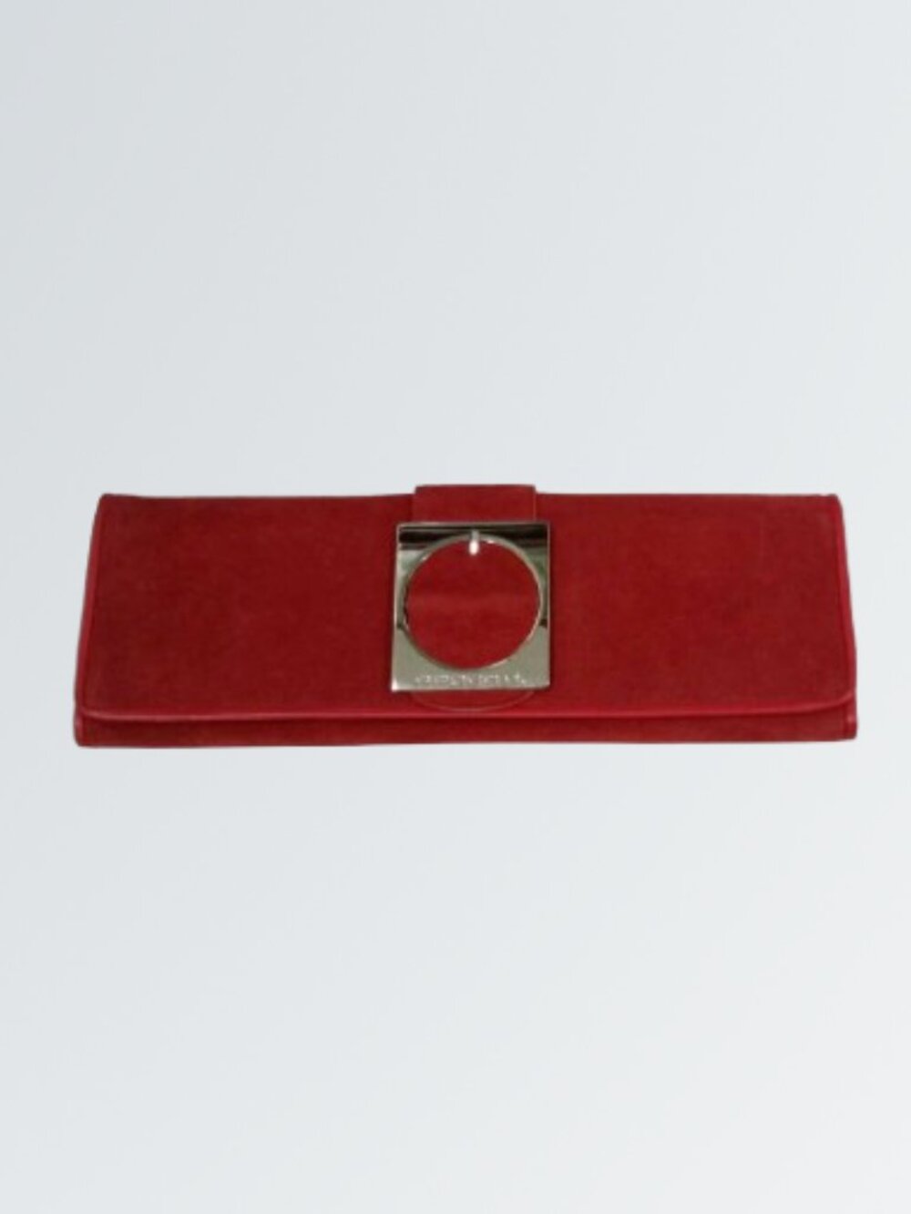 Arden B Red Suede Clutch Bag